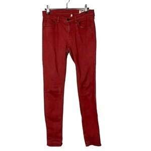 Rag & Bone The Skinny Red Mid Rise Skinny Jeans 26
